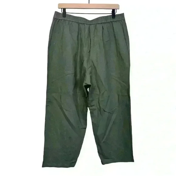 Grae Cove Linen Blend Pants Size XL Cropped Lagenlook TikTok Viral Blogger - Picture 5 of 16